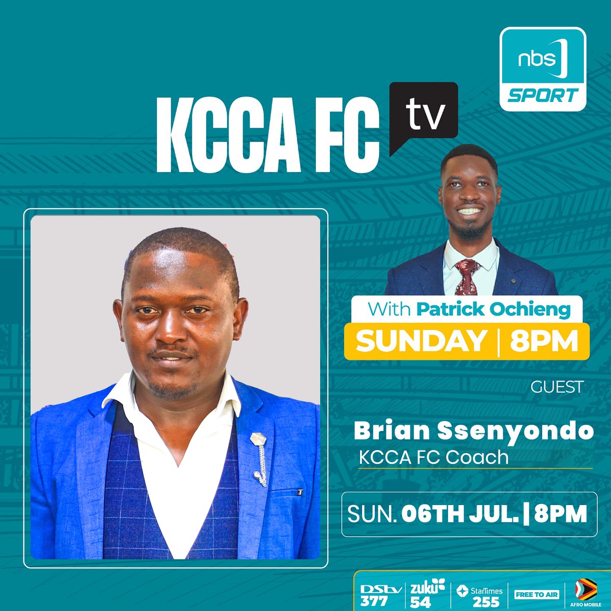 KCCAFC's tweet image. Two BIG exclusive interviews air tonight on @KCCAFCTV. 

Join @Pato_Official07 on @NBSportUg at 8pm.

#KCCAFC  #KCCAFCTV