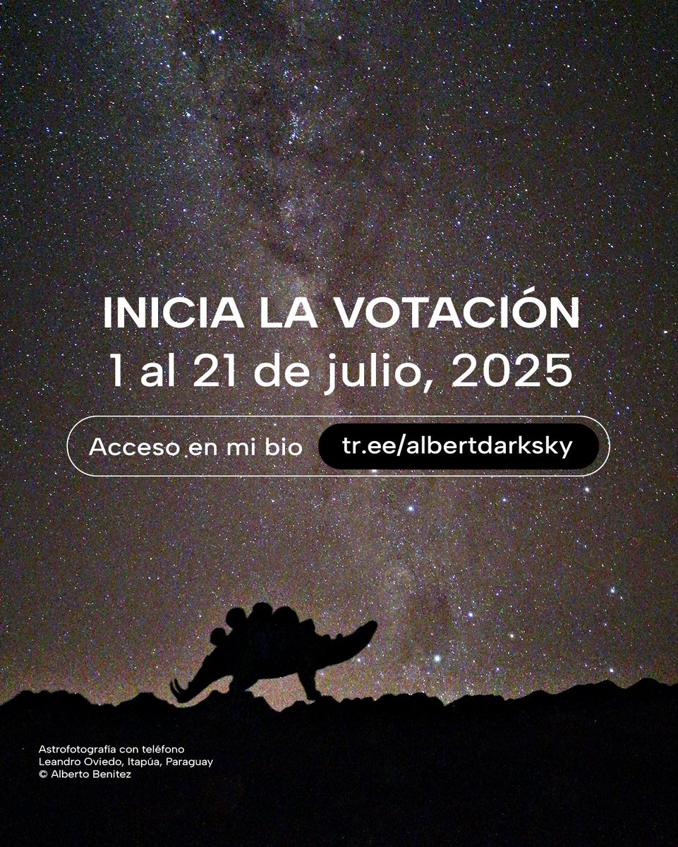 Queridos astronautas estoy participando de la actividad de Dark Sky International.
Invito a acceder a tr.ee/albertdarksky y votar ♥ por mis fotografías, completar los datos, luego revisar tu correo y confirmar.
Gracias por tu apoyo 📷