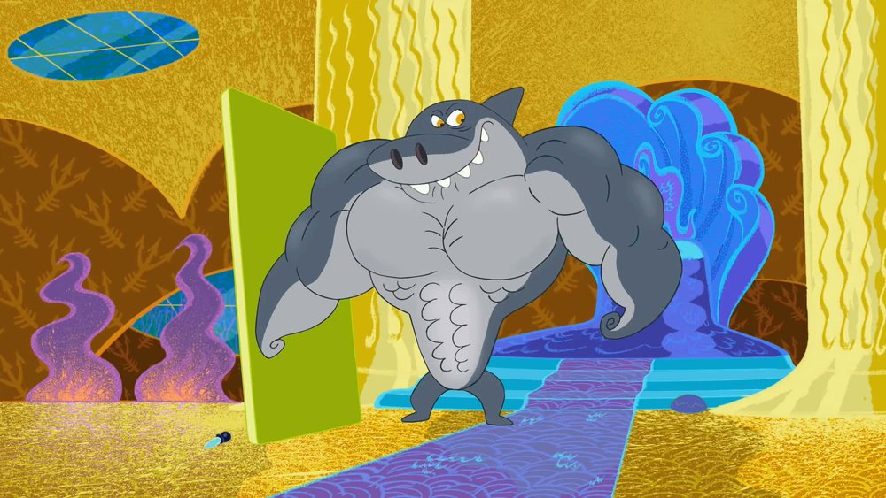 #ZigAndSharko s1 but it’s only Sharko’s macho moments (1/2) 🧵
