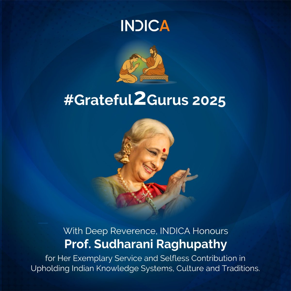INDICA (@indicaorg) on Twitter photo #Grateful2Gurus 2025 #GuruPurnima #GuruParampara #Chennai #IKS
Our Gratitude and Pranams to
Prof. Sudharani Raghupathy
Towering personality in the world #Bharatanatyam, Teacher, Choreographer and Institution Builder
<a href="/nagaraj_paturi/">Nagaraj Paturi</a> <a href="/dimplekaul_in/">Dimple</a> <a href="/SaamaanyaJ/">Shivakumar GV INDICA</a> #Grateful2Gurus 2025 #GuruPurnima #GuruParampara #Chennai #IKS
Our Gratitude and Pranams to
Prof. Sudharani Raghupathy
Towering personality in the world #Bharatanatyam, Teacher, Choreographer and Institution Builder
<a href="/nagaraj_paturi/">Nagaraj Paturi</a> <a href="/dimplekaul_in/">Dimple</a> <a href="/SaamaanyaJ/">Shivakumar GV INDICA</a>