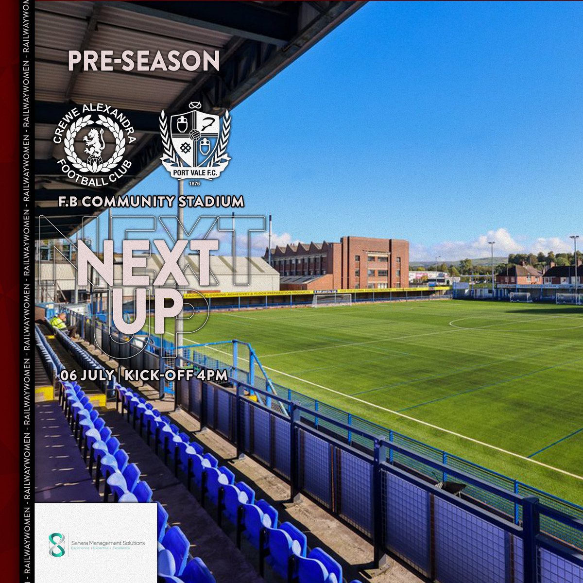 Crewe Alexandra Women (@crewealexwomen) on Twitter photo Ⓜⓐⓣⓒⓗⓓⓐⓨ
🆚 <a href="/PVFCWomen/">Port Vale FC Women</a>
⏰ 16:00
📆 06/07/25
🏟 F.B Community Stadium , ST13 8LD
🎟️ £5 (charitable donation)
🏆 Leek Town Community Shield
#️⃣ #CreweAlex <a href="/CreweAlexITC/">Crewe Alexandra in the Community</a> Ⓜⓐⓣⓒⓗⓓⓐⓨ
🆚 <a href="/PVFCWomen/">Port Vale FC Women</a>
⏰ 16:00
📆 06/07/25
🏟 F.B Community Stadium , ST13 8LD
🎟️ £5 (charitable donation)
🏆 Leek Town Community Shield
#️⃣ #CreweAlex <a href="/CreweAlexITC/">Crewe Alexandra in the Community</a>