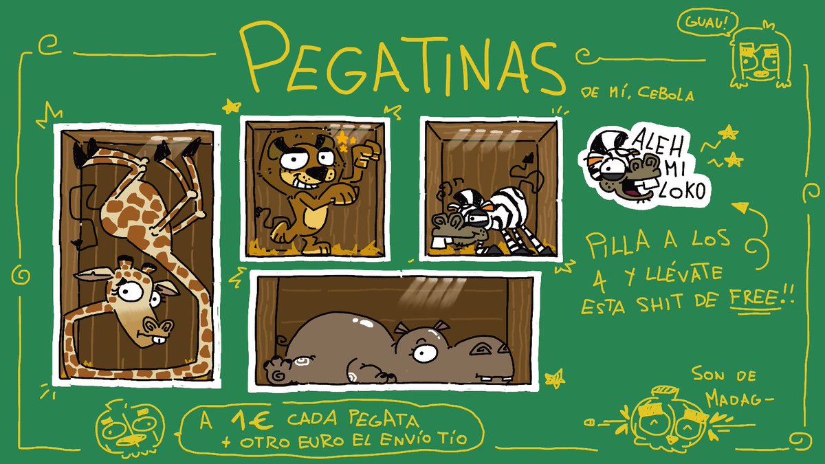 ‼️‼️PEGATINAS CEBOLA EPISODIO 1 ‼️‼️
pegatinas y eso, si las queréis ps un dm sencillo :>
envíos a toa la península 0 fallos.
un rt estaría bien pa q encuentren un hogar...