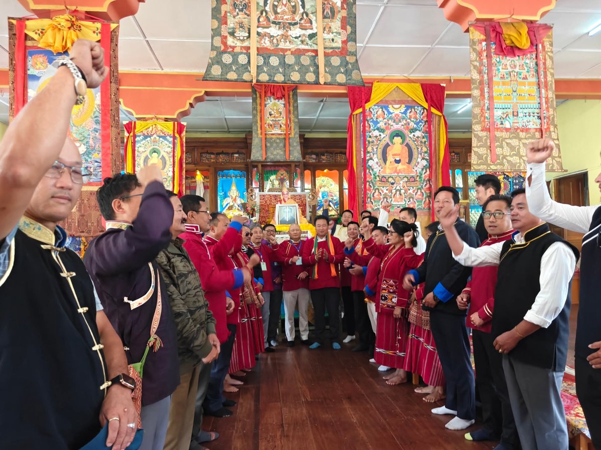On the 124th Birth Anniversary of Dr. Shyama Prasad Mukherjee Ji, paid heartfelt tribute at Gyuto Monastery, Tenzingang, alongside BJP Karyakartas. A true patriot who sacrificed for India’s unity. Honoured to commemorate him alongside HH Dalai Lama Ji’s 90th Birth Year. 🇮🇳🕊️
