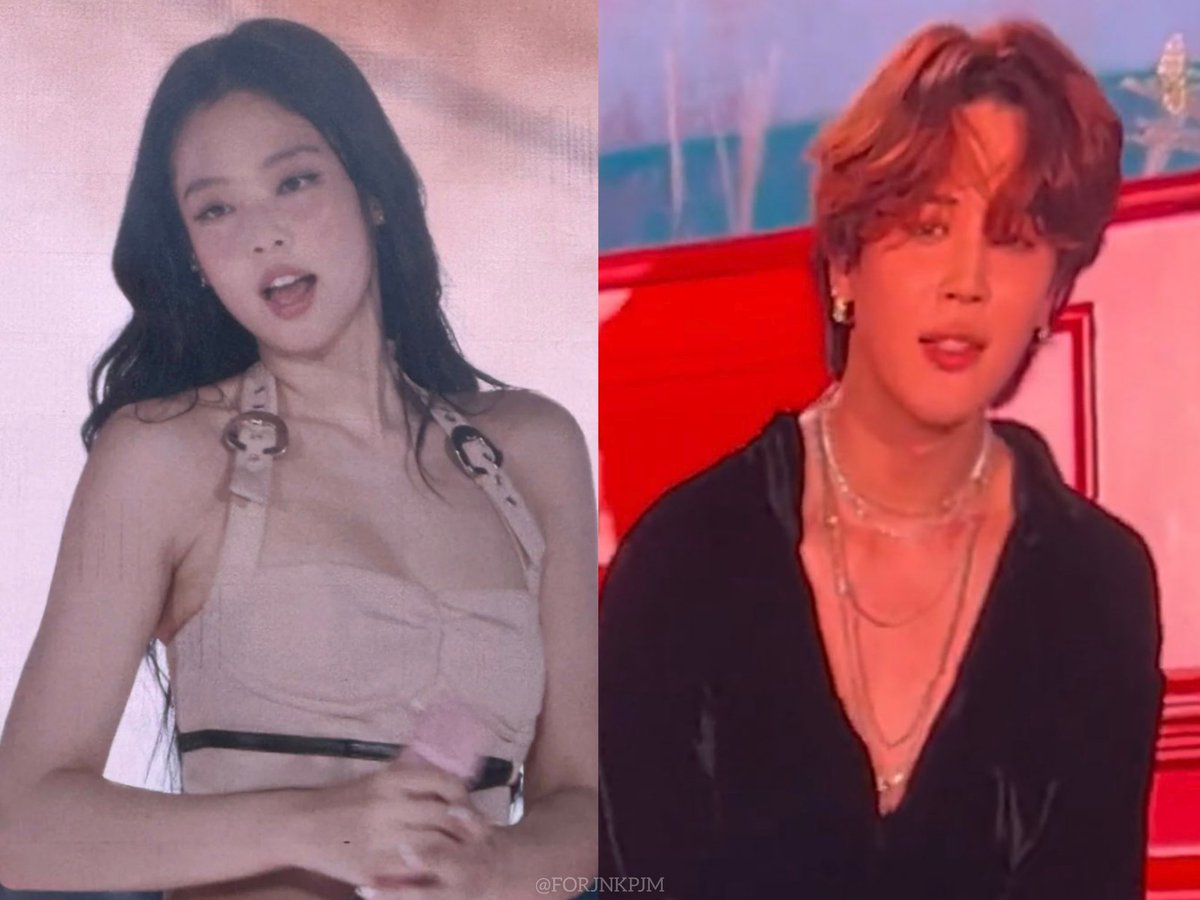 jennie &amp; jimin on big screen