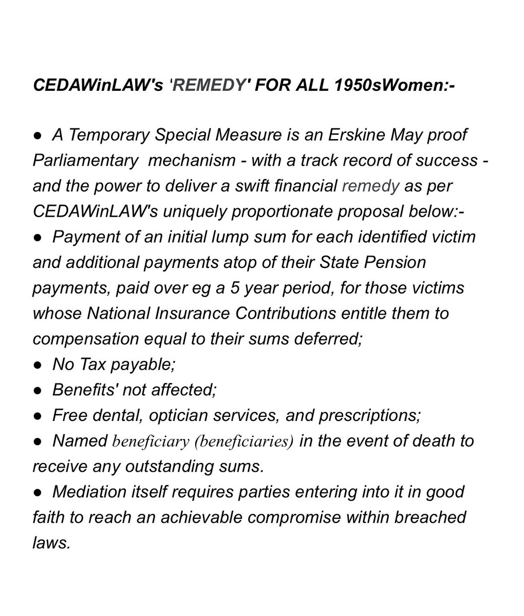 Ann Fenner CEDAWinLAW.com Group *ClassAction* #WBR (@annfenner1) on Twitter photo #CEDAWinLAW advocates for facilitated #mediation via <a href="/leicesterliz/">Liz Kendall</a> <a href="/TorstenBell/">Torsten Bell</a> at the table & expert #mediators aiming for negotiated financial settlement Less adversarial alternative to prolonged #litigation due to age &financial vulnerability of many #50sWomen
#GR40 #CPR #TSM #CEDAWinLAW advocates for facilitated #mediation via <a href="/leicesterliz/">Liz Kendall</a> <a href="/TorstenBell/">Torsten Bell</a> at the table & expert #mediators aiming for negotiated financial settlement Less adversarial alternative to prolonged #litigation due to age &financial vulnerability of many #50sWomen
#GR40 #CPR #TSM