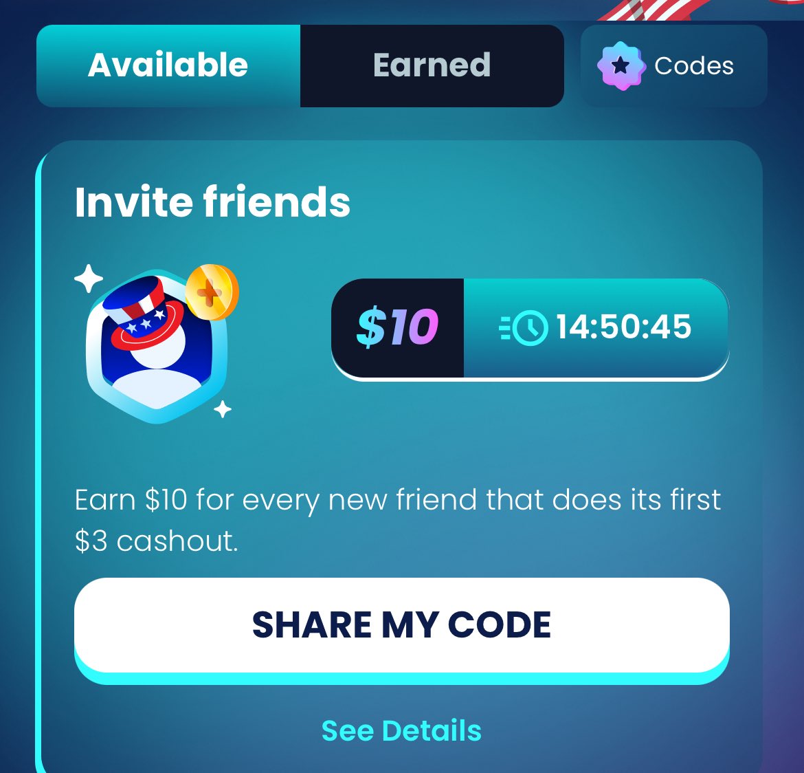 ijulianrod7's tweet image. Instant $👀🤯
$10 Referrals must cash out $3
🌟MyFreeApp
🥳🥳$10 for every Referral &amp;amp; instant sign up bonus 💰
🔹Sign up &amp;amp; verify 
🔹Skip the promo code box. You can use The link.
 📌If the link doesn’t work copy &amp;amp; paste in browser. 
📌Install games to reach $3 to cash out.…