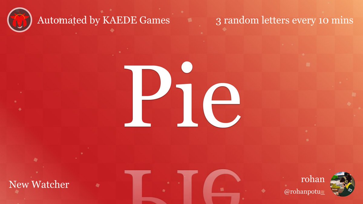 3 random letters every 10 mins tweet media