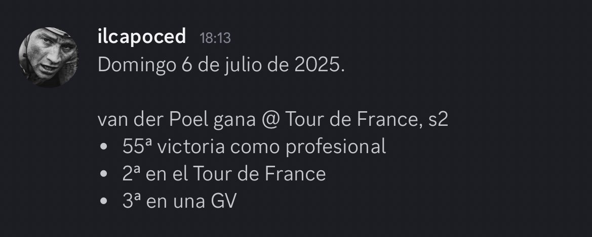 Domingo 6 de julio de 2025.