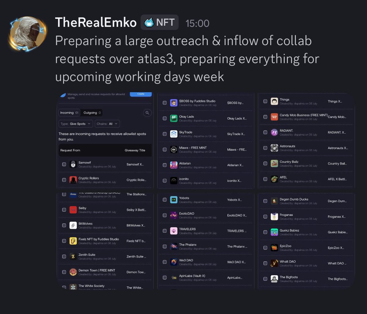 Don’t fade weekend grinders 🤝
• Full-Time support collabs &amp; marketing

If your project is looking for reliable Manager, make sure to DM me