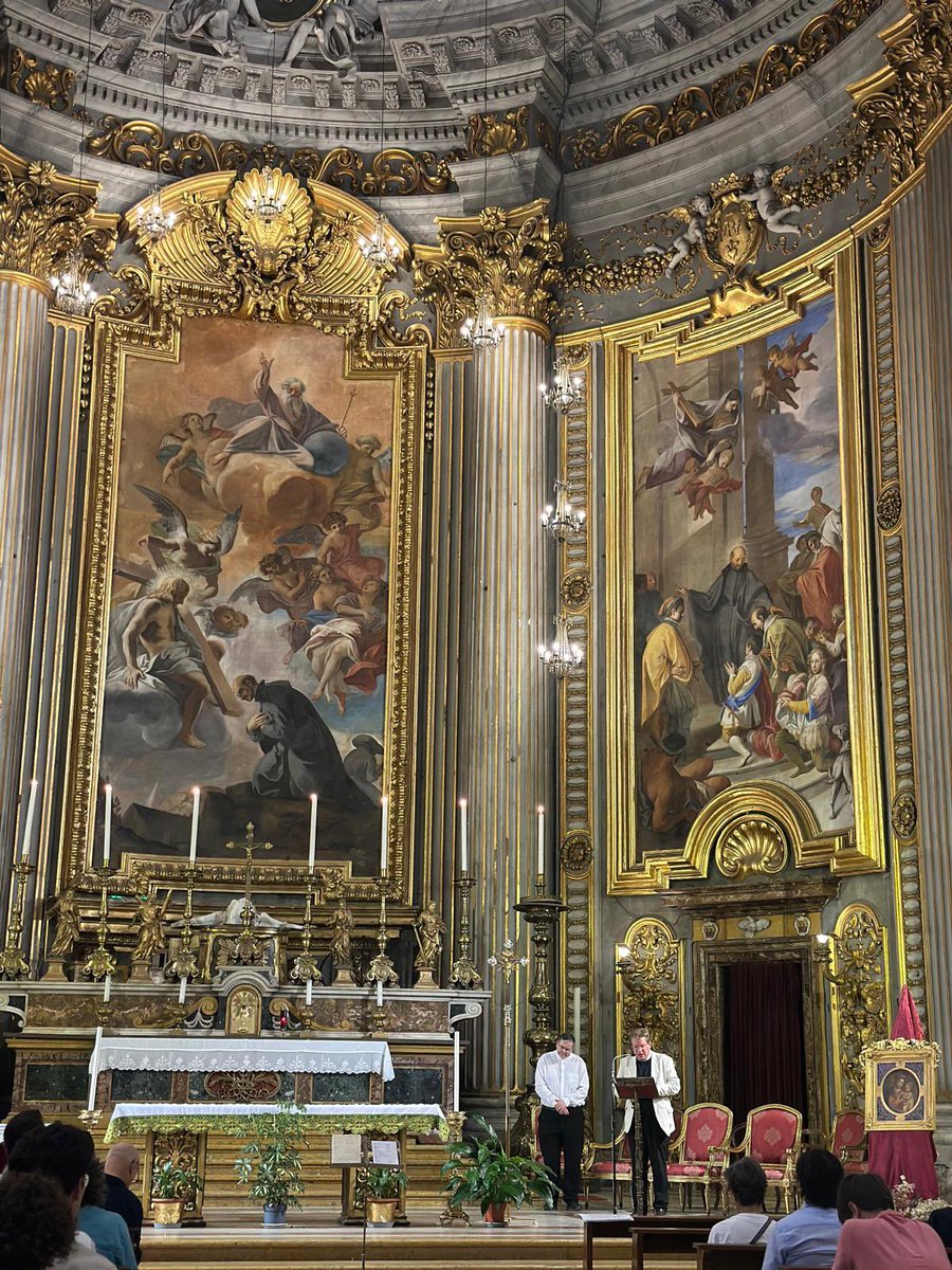 splcoleman's tweet image. Thursday evening sung Mass for the Feast of St Thomas followed by a concert at the beautiful Jesuit church of Sant’Ignazio brought the @FarmStChurch & Grosvenor Chapel ecumenical choir pilgrimage to Rome to a beautiful and uplifting conclusion