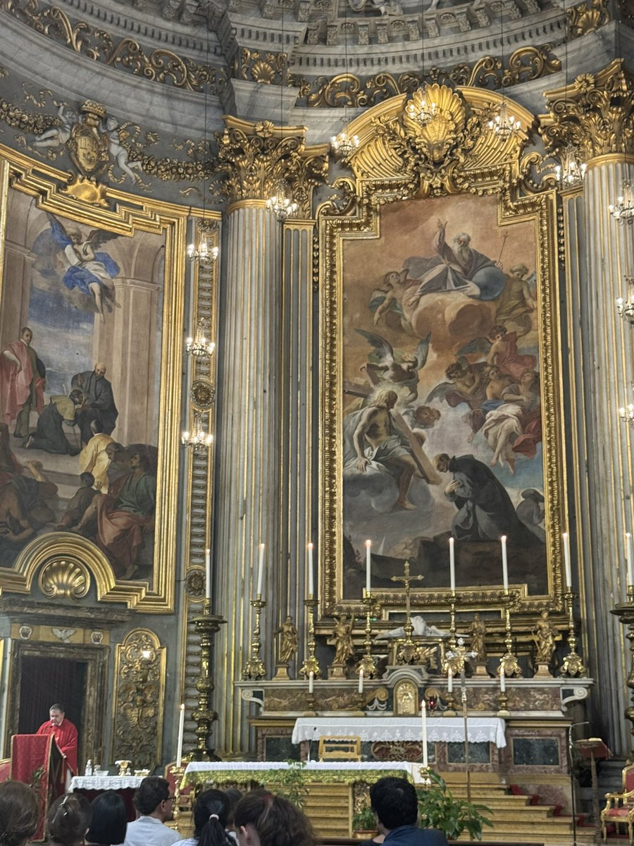splcoleman's tweet image. Thursday evening sung Mass for the Feast of St Thomas followed by a concert at the beautiful Jesuit church of Sant’Ignazio brought the @FarmStChurch & Grosvenor Chapel ecumenical choir pilgrimage to Rome to a beautiful and uplifting conclusion