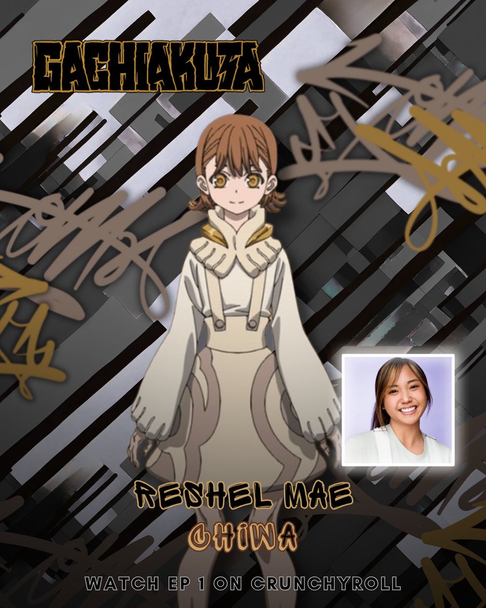 Reshel Mae (@reshelmae_wav) on Twitter photo 🚨ROLE ANNOUNCEMENT🚨
"Rudoooo! Did you go dumpster diving again?!"
Beyond thrilled to join the cast of #gachiakuta as the English Voice of Chiwa! Check Episode 1 out on Crunchyroll. Thank you so much <a href="/LeeGeorge23/">Lee George</a> for bringing me on board and Sawyer for your engineering magic✨ 🚨ROLE ANNOUNCEMENT🚨
"Rudoooo! Did you go dumpster diving again?!"
Beyond thrilled to join the cast of #gachiakuta as the English Voice of Chiwa! Check Episode 1 out on Crunchyroll. Thank you so much <a href="/LeeGeorge23/">Lee George</a> for bringing me on board and Sawyer for your engineering magic✨