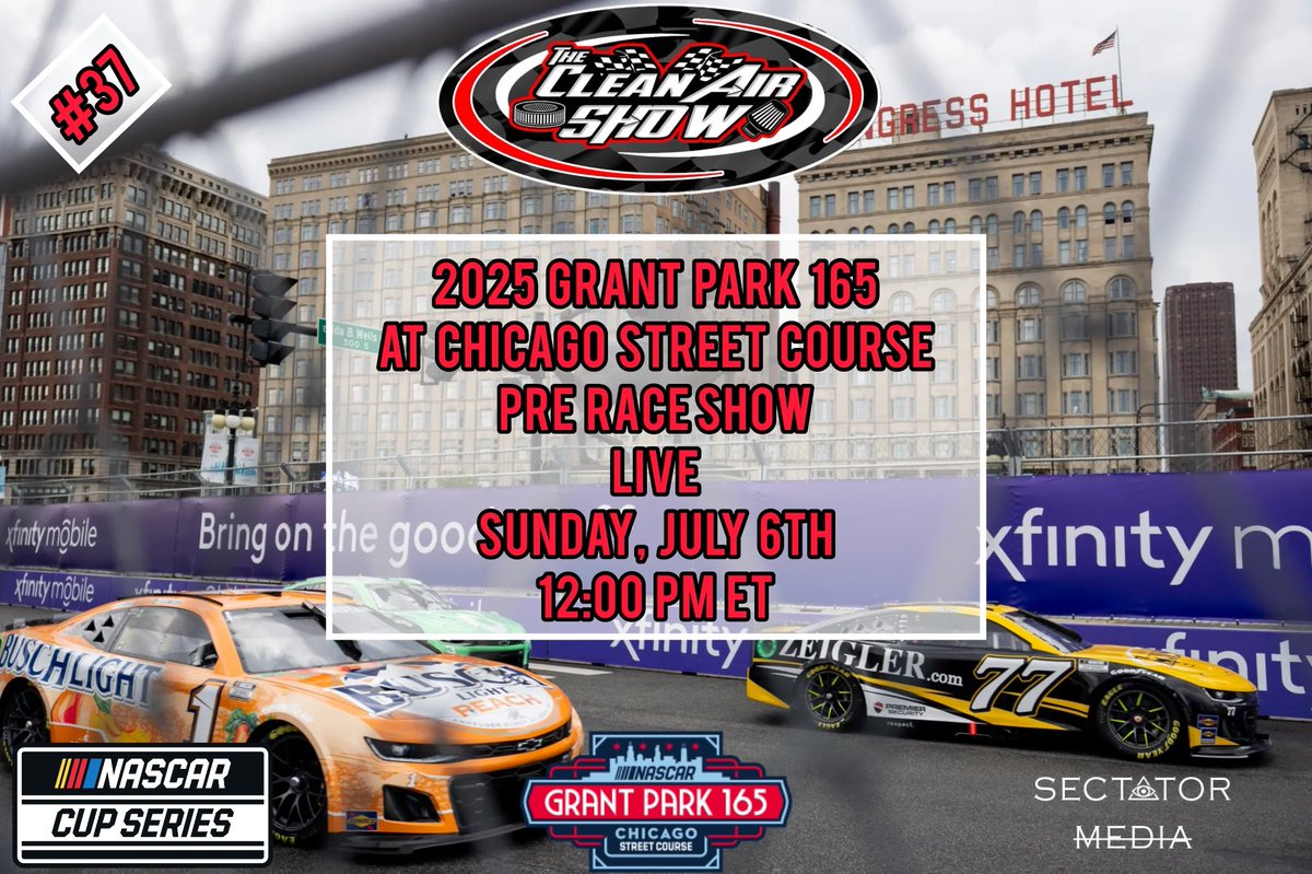 CleanAirShow's tweet image. Who’s ready to go racing in the streets of Chicago? We’re back today at Noon to get you ready to go for today’s Grant Park 165! Tune in on our YouTube, Facebook, and X pages to catch us break it all down LIVE!