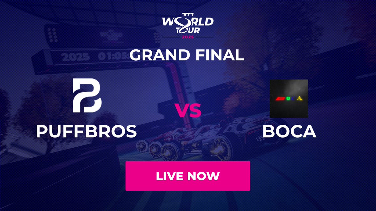 🚨 It's time for the Global Playoffs #1 Grand Final! 
And it's a rematch between the two contenders, 🇫🇷 BOCA and 🇨🇦 Puffbros.

The Canadian team will try to get revenge on the French in the last best-of-five match of the weekend.

🎙️The match starts now at twitch.tv/trackmania