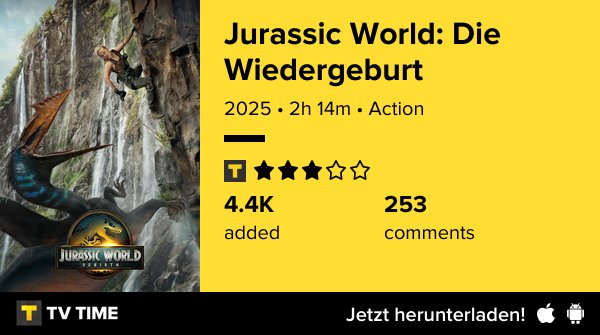 Perfektes Kinowetter, um sich Dinos anzugucken. Hinterher war ich noch beim Dönermann meines Vertrauens. So geht Sonntag 😄tvtime.com/r/3chEO