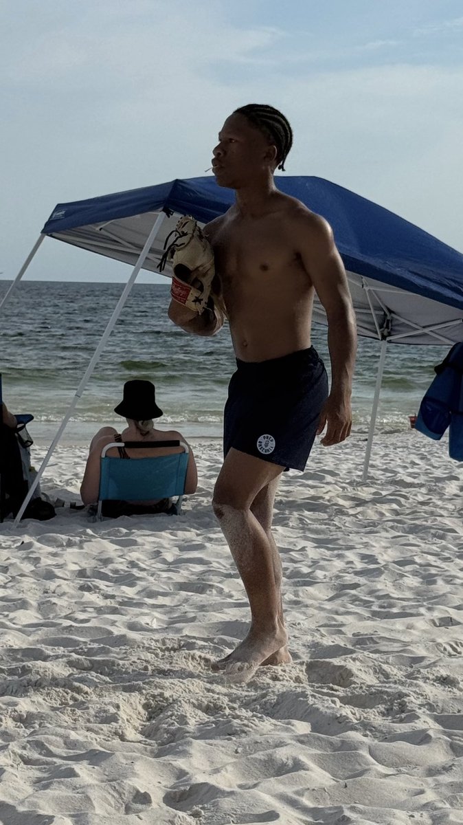 Went from throwing baseball on the beach in Destin, Florida to a current rain delay at Myrtle Beach, S.C within 24 hours. Ready for tournament to start.