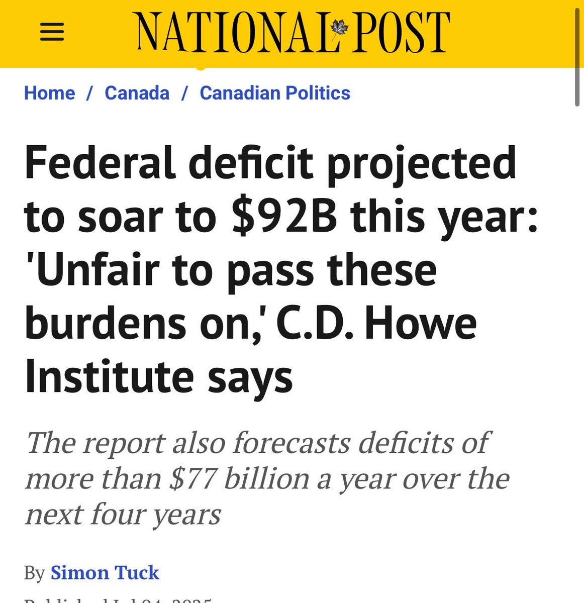 LeslynLewis's tweet image. If you thought the Trudeau deficits were bad, it’s time to get ready for Carney.
More reckless spending and inflation.
Canadians are already struggling to make ends meet, more inflationary spending is going to weaken our ability to purchase everyday items, sending us into a…