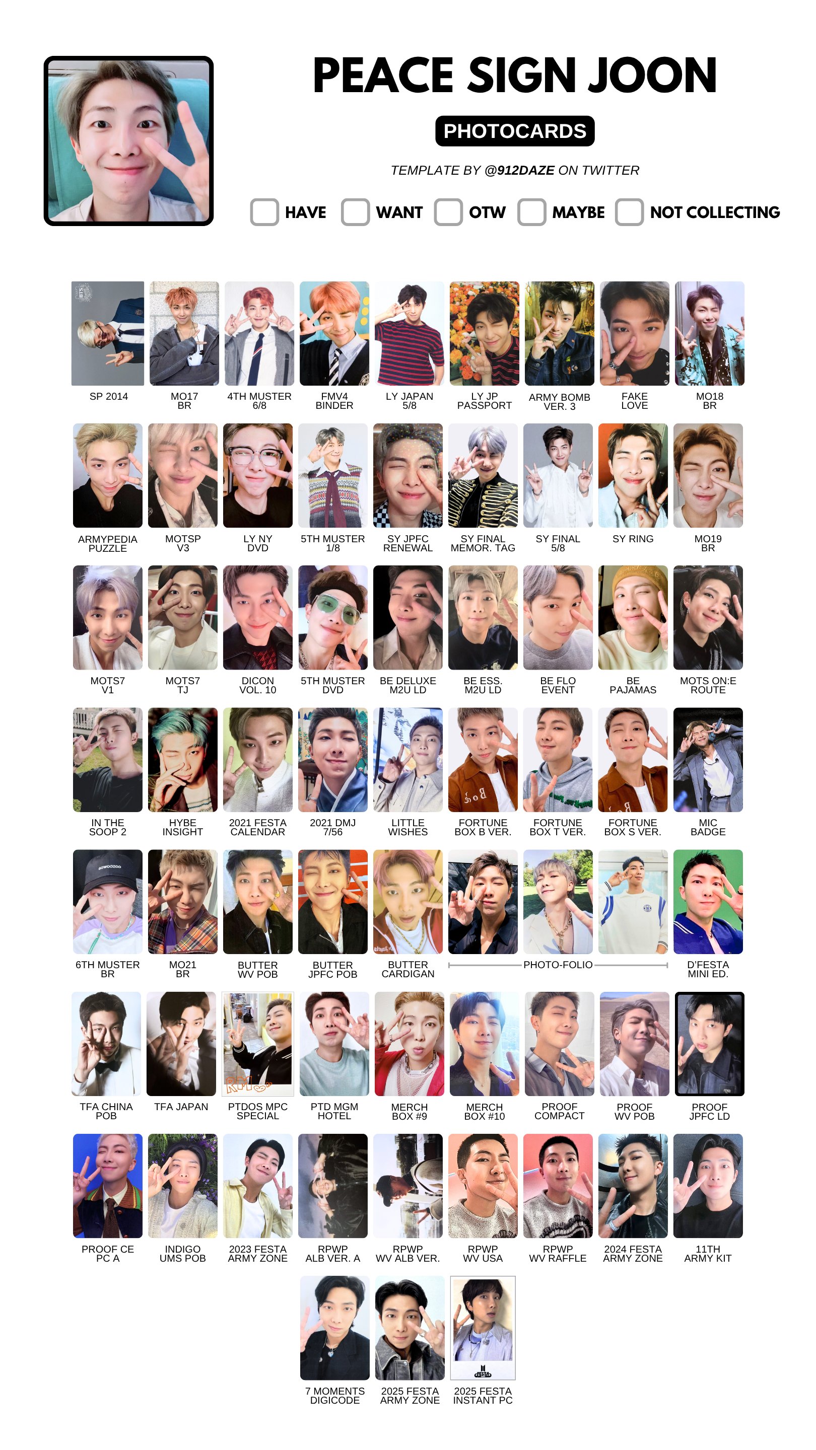 RM BTS ARMYPEDIA アミペディア ポストカード コンプ ナムジュン $_57.JPG?set_id=8800005007