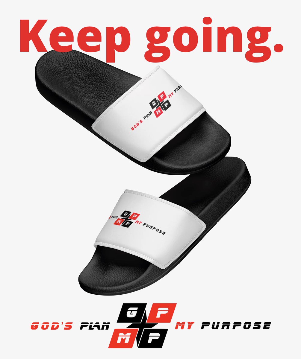 💯👊🙏 Never stop pursuing your God-given purpose. Designed for ultimate comfort and durability, these GP:MP slides boast a cushioned faux leather upper strapand a contoured, textured footbed for a truly empowering experience that keeps you going.

Get yours today!