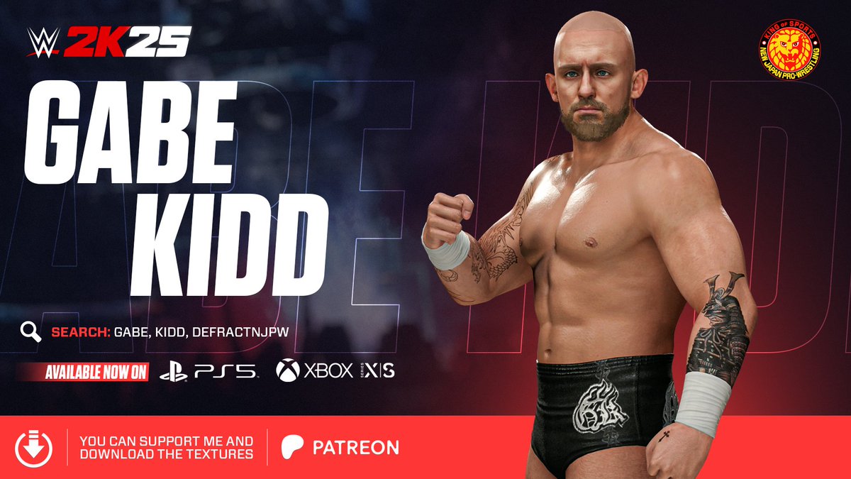 The Madman - Gabe Kidd is available to download now on next-gen community creations.

Use the search tags: Gabe, Kidd, DefractNJPW

Thanks to <a href="/HarvAddy/">Harv</a> for the sick moveset. 🤝
