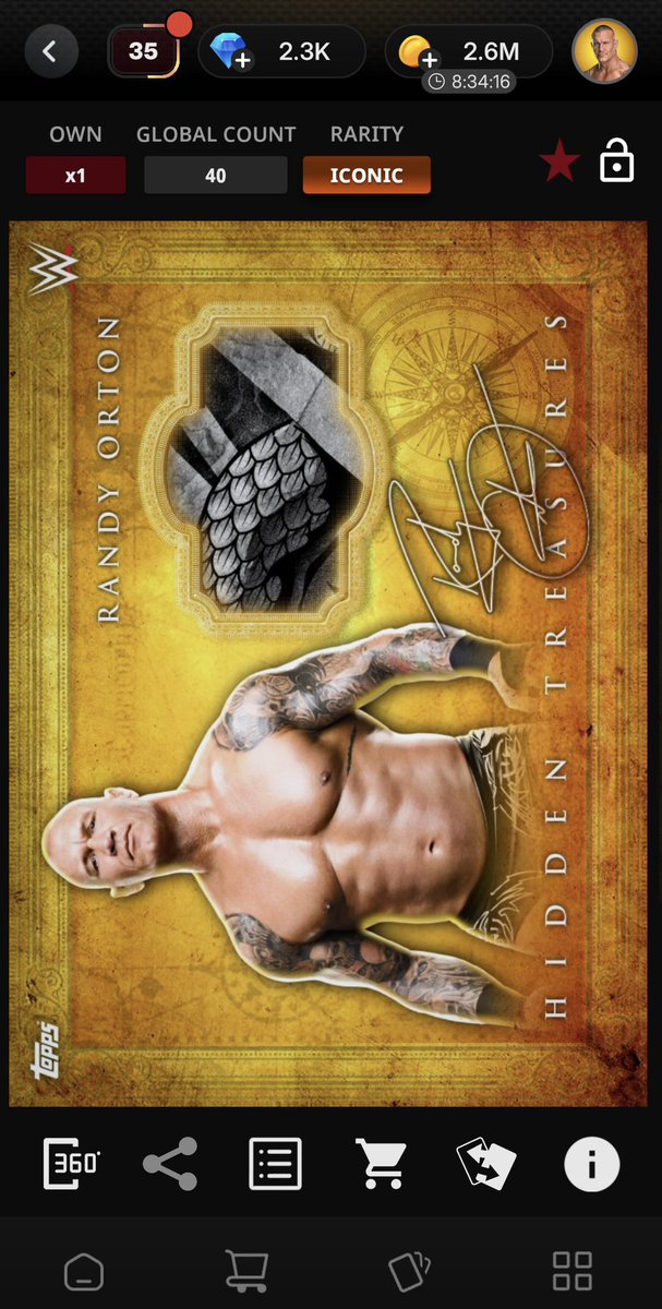 Just pulled a pretty rare Orton card here! Let’s go! 

<a href="/ToppsSLAM/">WWE SLAM by Topps® Card Trader</a>