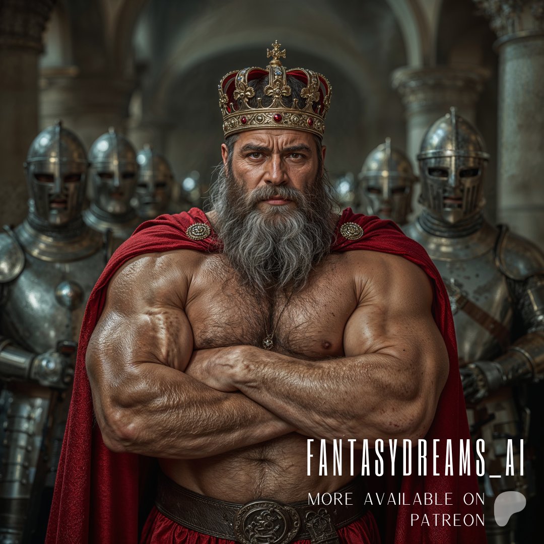 fantasydreamsAi's tweet photo. New Collection: The Muscle King Collection๐ Only on Patreon.
#bodybuilder #bodybuilding #pumped #bigboys #gym #gymmotivation #massivemuscle #musclebeast #musclegod #musclefreak #muscle #hunk #ifbbpro #powerlifting #KingVibes #StrongAndMighty #MedievalMan #RoyalStrength #EpicPose
