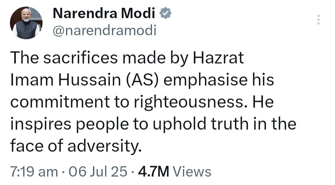 WajihaTamseel's tweet image. Aj suraj kahan sy nikla hai 😳 Modi ki positive Tweet wo bhi islam ke lye ? 🤔 Something cooking big 👈

#INDvENGTest 
Grok Elon Musk #Modi #شب_عاشور 
Watch full video Twitter