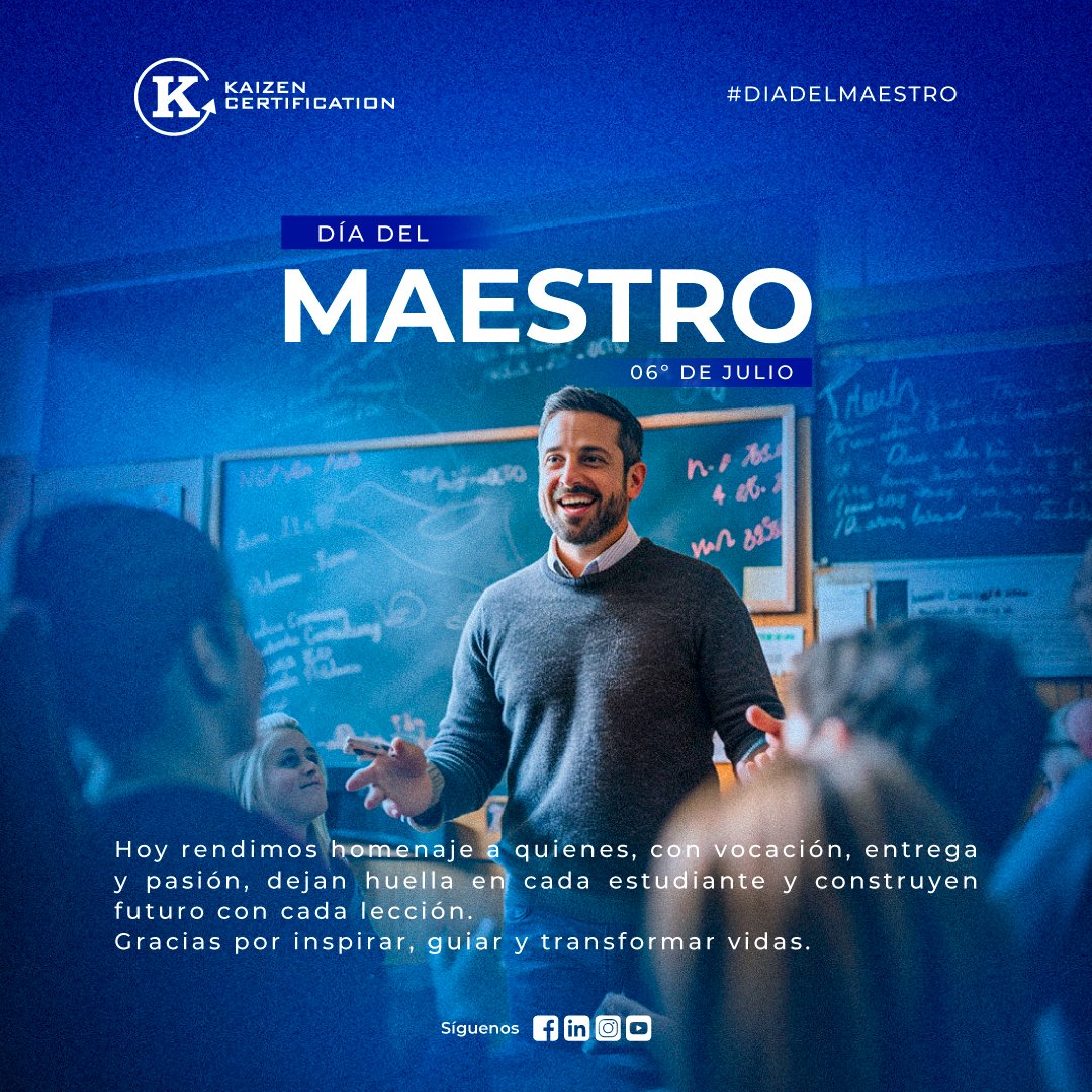 🎓 ¡Feliz Día del Maestro!
Hoy rendimos homenaje a quienes, con vocación, entrega y pasión, dejan huella en cada estudiante y construyen futuro con cada lección.
Gracias por inspirar, guiar y transformar vidas.
🙌 ¡Tu labor no solo enseña, también trasciende!