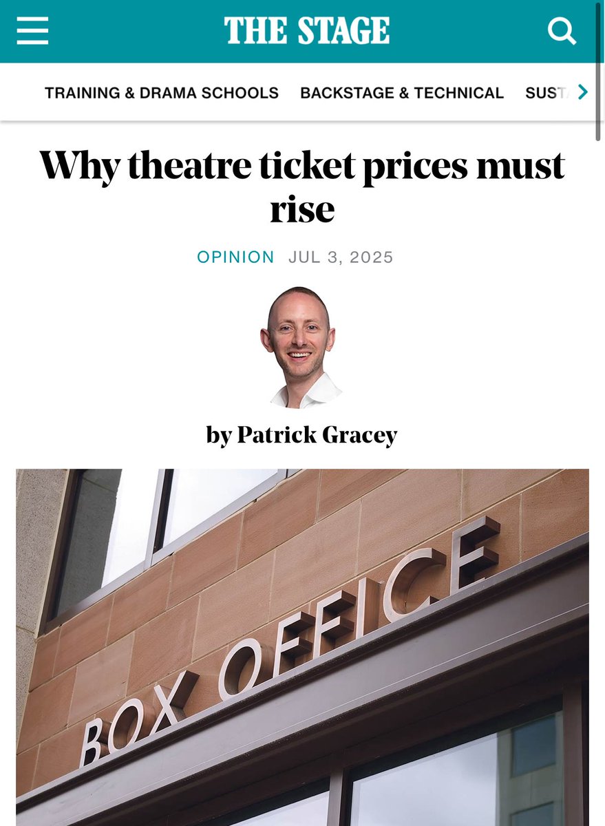 mrcarl_woodward's tweet image. I do not want to read another article gaslighting theatregoers - we are all sick of it