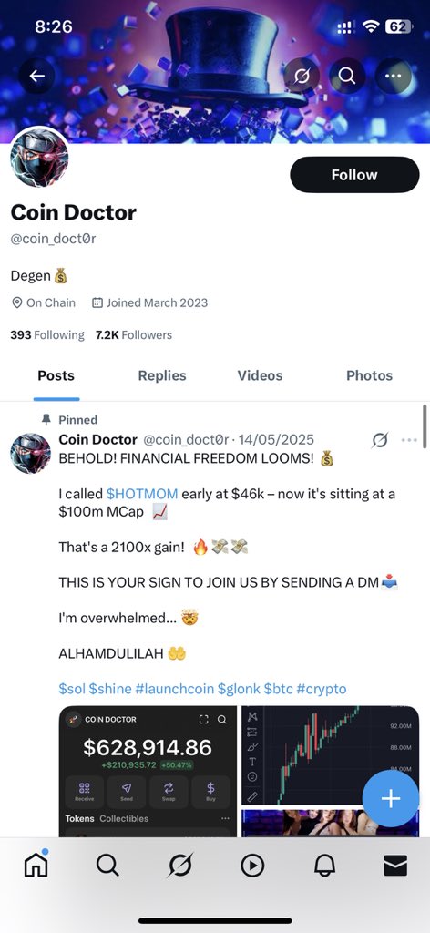 Dodo230113's tweet photo. @CryptoThro This page is scamer. Avoid sending money. @coin_doct0r https://t.co/BDUKi4G3a5