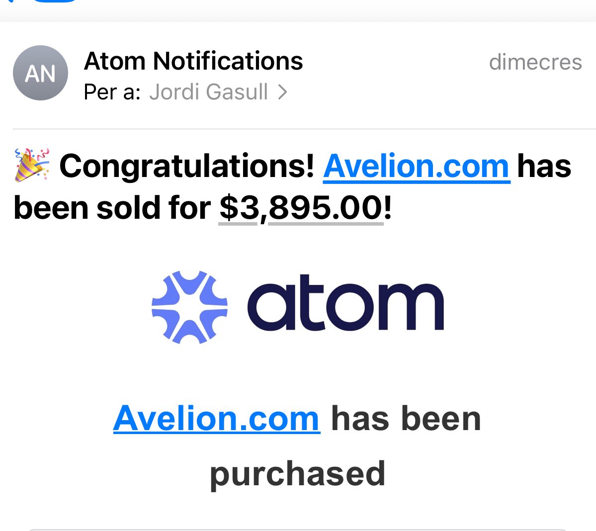 Jordi (@jordigasullcros) on Twitter photo A couple of domain sales from the past few days.
Brandables doing nice lately. A couple of domain sales from the past few days.
Brandables doing nice lately.