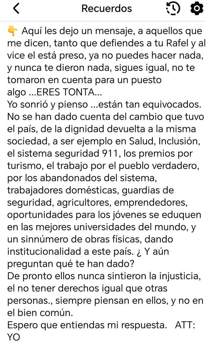 ALEXANDRAZAMBRANO (@alexandraestela) on Twitter photo #ProhibidoOlvidar
Gracias señor presidente <a href="/MashiRafael/">Rafael Correa</a> <a href="/JorgeGlas/">Jorge Glas</a>
¿HASTA CUÁNDO?
HASTA LA VICTORIA SIEMPRE 💪
#BuenDomingo 🦋🦿 #ProhibidoOlvidar
Gracias señor presidente <a href="/MashiRafael/">Rafael Correa</a> <a href="/JorgeGlas/">Jorge Glas</a>
¿HASTA CUÁNDO?
HASTA LA VICTORIA SIEMPRE 💪
#BuenDomingo 🦋🦿