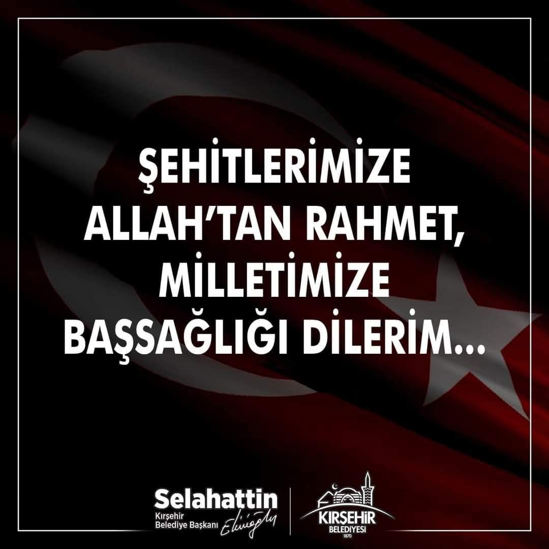 MİLLETİMİZİN BAŞI SAĞ OLSUN🇹🇷

Pençe-Kilit Harekâtı bölgesinde metan gazı zehirlenmesi nedeniyle şehit düşen 5 Mehmetçiğimize Allah’tan rahmet, ailelerine ve milletimize sabır diliyorum.

Tedavisi süren askerlerimize acil şifalar diliyorum.
