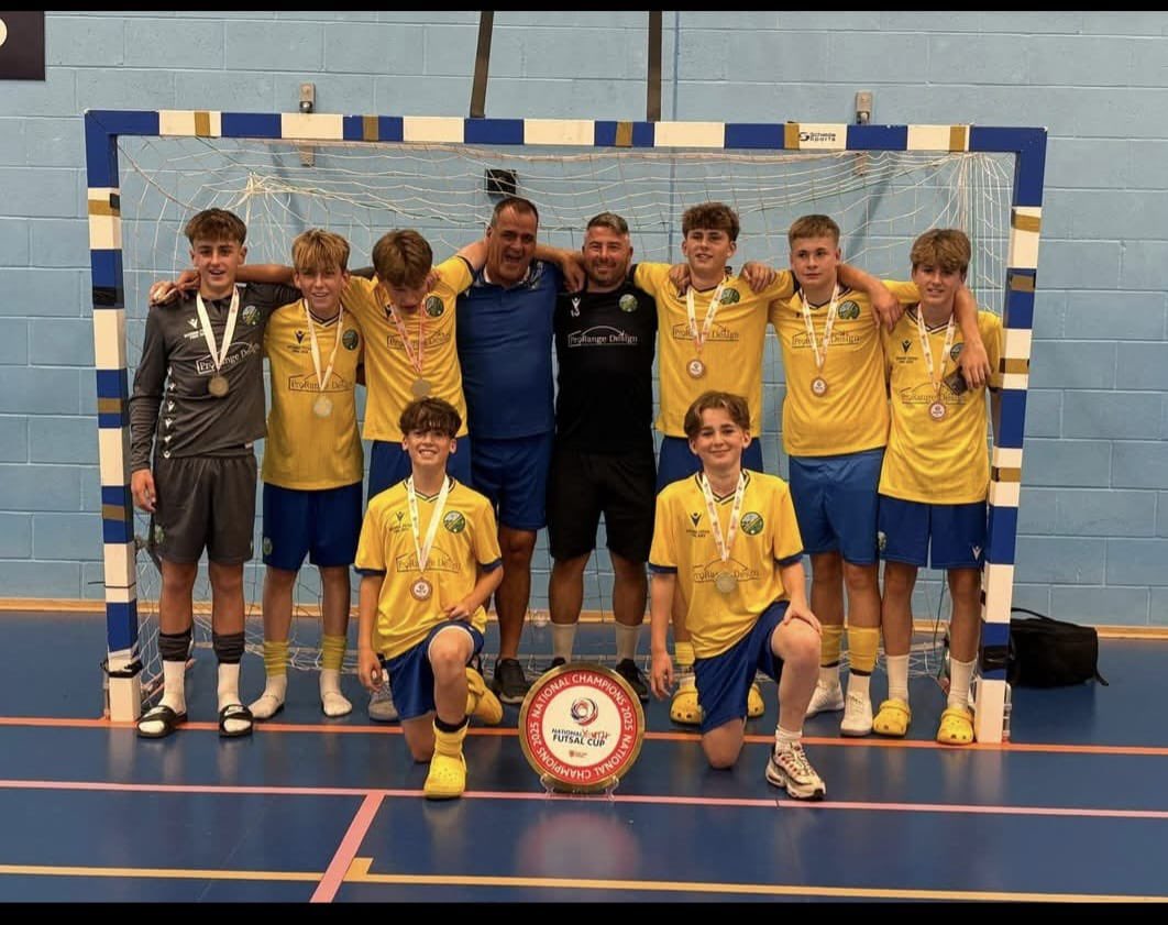 Alex Sykes (@sykesfootball92) on Twitter photo A brilliant achievement for the <a href="/AscotUnitedFC/">Ascot United FC</a> U14s to win the <a href="/EnglandFutsal/">England Futsal</a> National Cup.
Well done to the boys, they were superb again - one very proud coach. A brilliant achievement for the <a href="/AscotUnitedFC/">Ascot United FC</a> U14s to win the <a href="/EnglandFutsal/">England Futsal</a> National Cup.
Well done to the boys, they were superb again - one very proud coach.