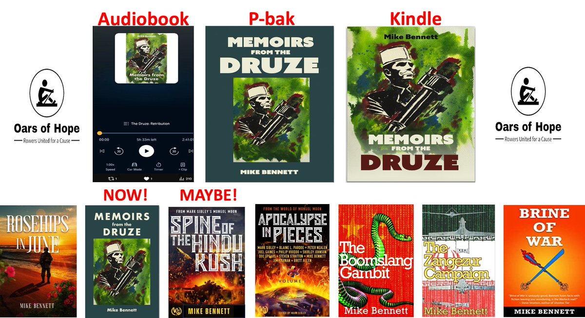 COLMikeBennett1's tweet image. I have pivoted Warlock operations to our hemisphere. So far the book peaked at # 42 on the Amazon seller list: amazon.com/Memoirs-Druze-…
The Origin of the Warlock is here: amazon.com/Rosehips-June-…
Some remnants (x3) of the OG series are here: amazon.com/dp/B0981GYFTY
I was an…