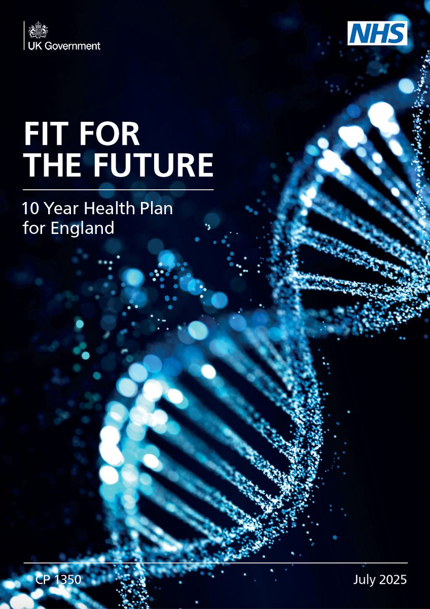 Just read the 10 year Health Plan for England

Great to see commitment to research &amp; innovation

Mentions research 100 times and innovation 99 times 

As a GP, thrilled to see emphasis on Neighbourhood Health Services

Bringing care closer to communities

gov.uk/government/pub…