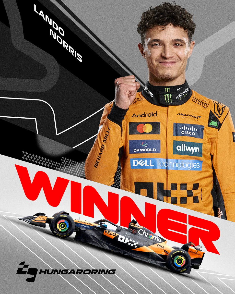 Lando Norris wins the action-packed British Grand Prix! Piastri is second with a mistake. 
However, the biggest story of the day was written by Nico Hulkenberg, who claimed his first-ever Formula 1 podium!
#hungaroring #F1Hungary #HungarianGP #HungarianGP40 #F1 #F175 #BritishGP
