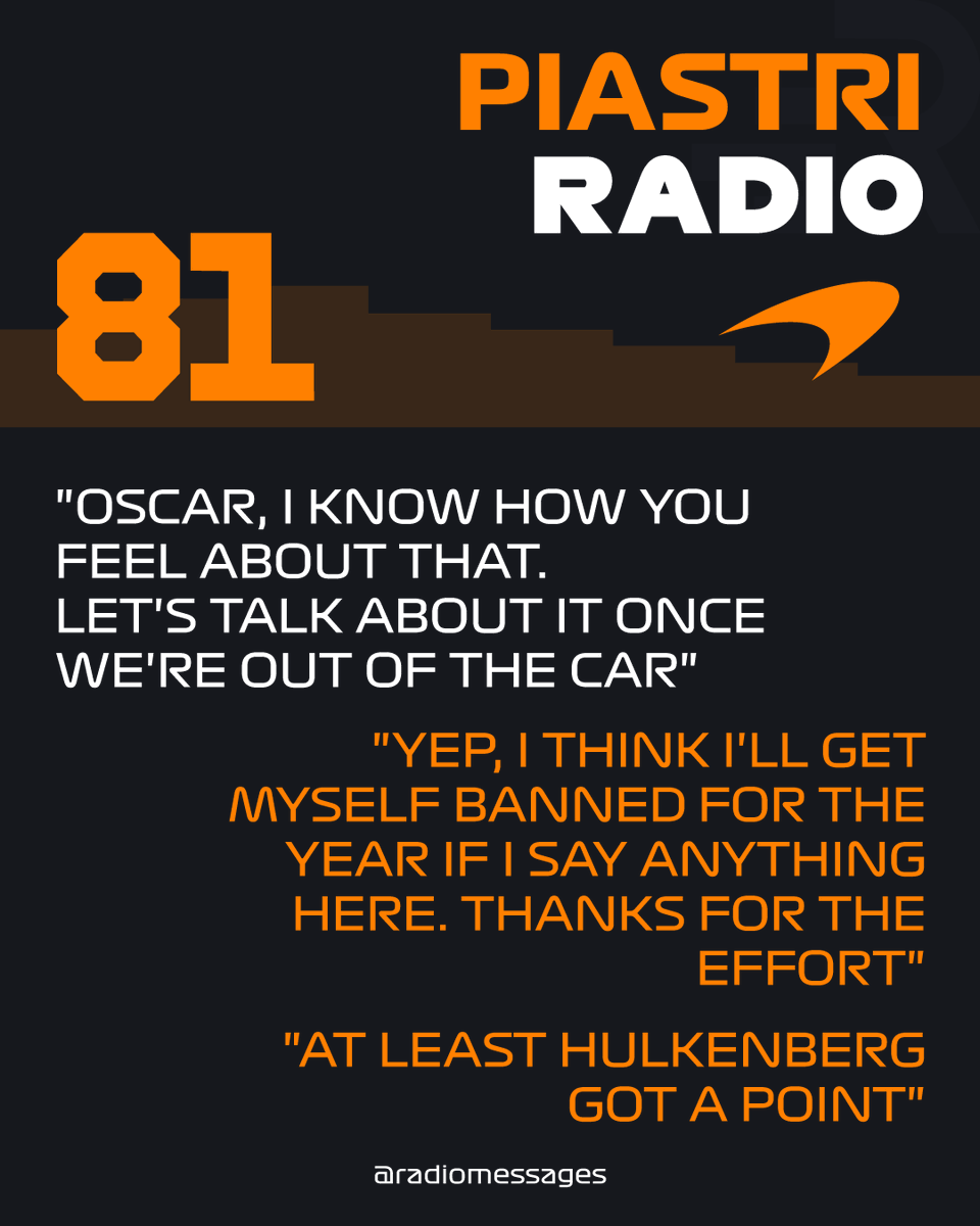 When Piastri doesn’t want to talk on the radio, you know it's serious 🙃 #BritishGP #F1