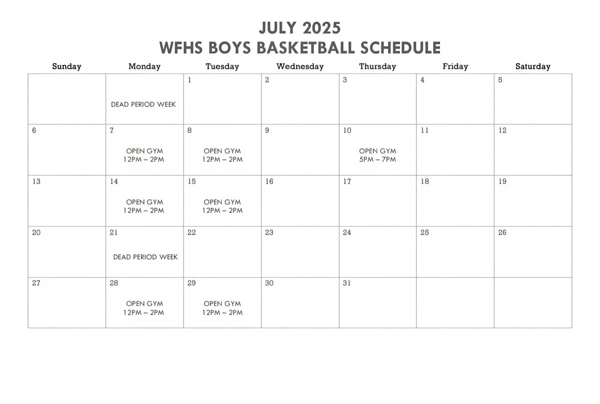 Wake Forest HS Basketball (@wfcougarsbball) on Twitter photo OPEN GYM SCHEDULE FOR THE MONTH OF JULY. ALL DRAGONFLY INFORMATION MUST BE COMPLETED. IF YOU HAVE ANY QUESTIONS, EMAIL GACKLES@WCPSS.NET. OPEN GYM SCHEDULE FOR THE MONTH OF JULY. ALL DRAGONFLY INFORMATION MUST BE COMPLETED. IF YOU HAVE ANY QUESTIONS, EMAIL GACKLES@WCPSS.NET.
