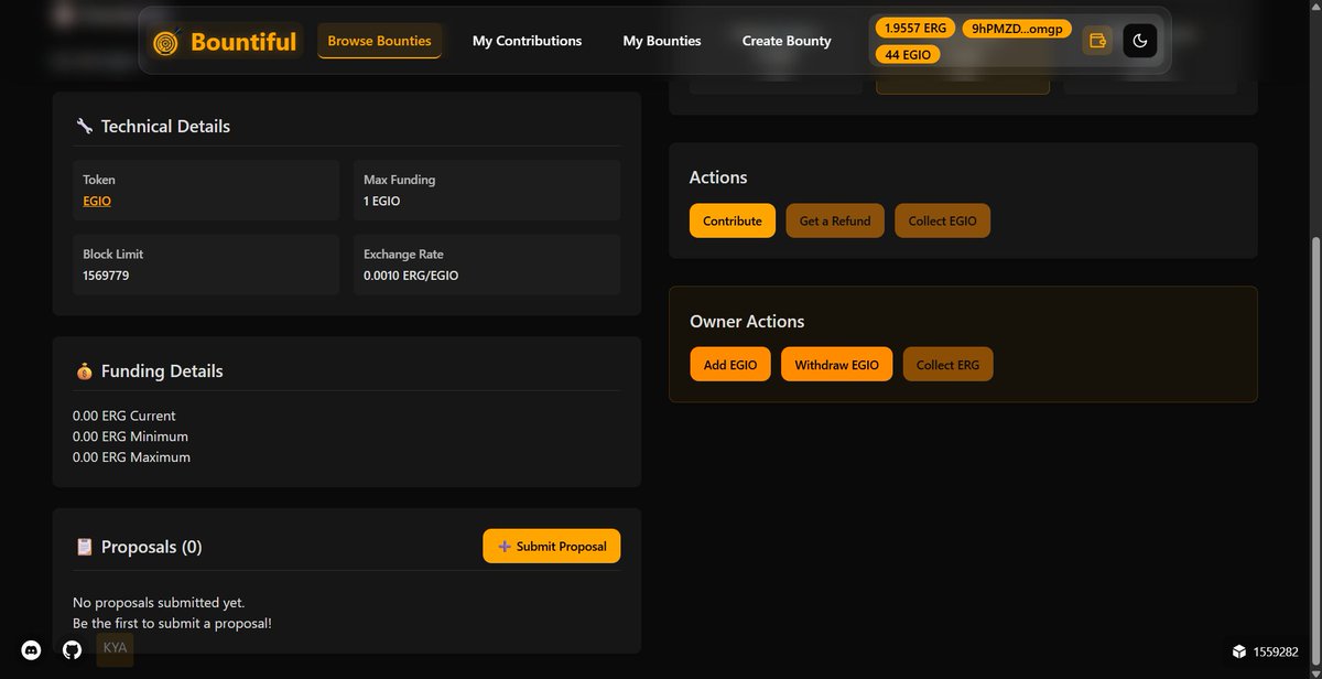 0xnidhii's tweet image. Sharing progress on Bountiful, a decentralized bounty platform for the @ergo_platform, built during my
@AOSSIE_org x @StabilityNexus GSoC period
-> Judge-aware bounties
-> Proposal submissions
-> Revamped UI + richer metadata
S/o @coderabbitai for the poem 🐇✨
(🧵 soon?)