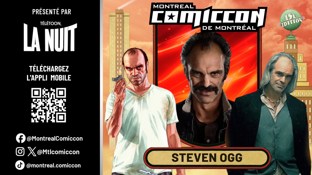 🎤Ne manquez pas Steven Ogg sur scène à 13 h 30 dans la salle de conférence 516A, présentée par <a href="/teletoonlanuit/">Télétoon la nuit</a> !
***
🎤Don’t miss Steven Ogg on stage in room 516A, présented by <a href="/teletoonlanuit/">Télétoon la nuit</a> !