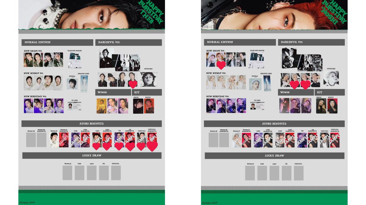 SEVENTEEN セブチ HAPPY BURSTDAY トレカ 交換 店舗特典 IDカード

譲】画像1枚目

求】🩷のミンハオ🐸とホシ🐯
　　（画像4枚目）

同日発送、郵送交換📮
（ミニレター可）
1枚〜でもお気軽にお声掛けお願いいたします🙇

※NEW ESCAPE 🐯優先
※店舗特典⇆店舗特典