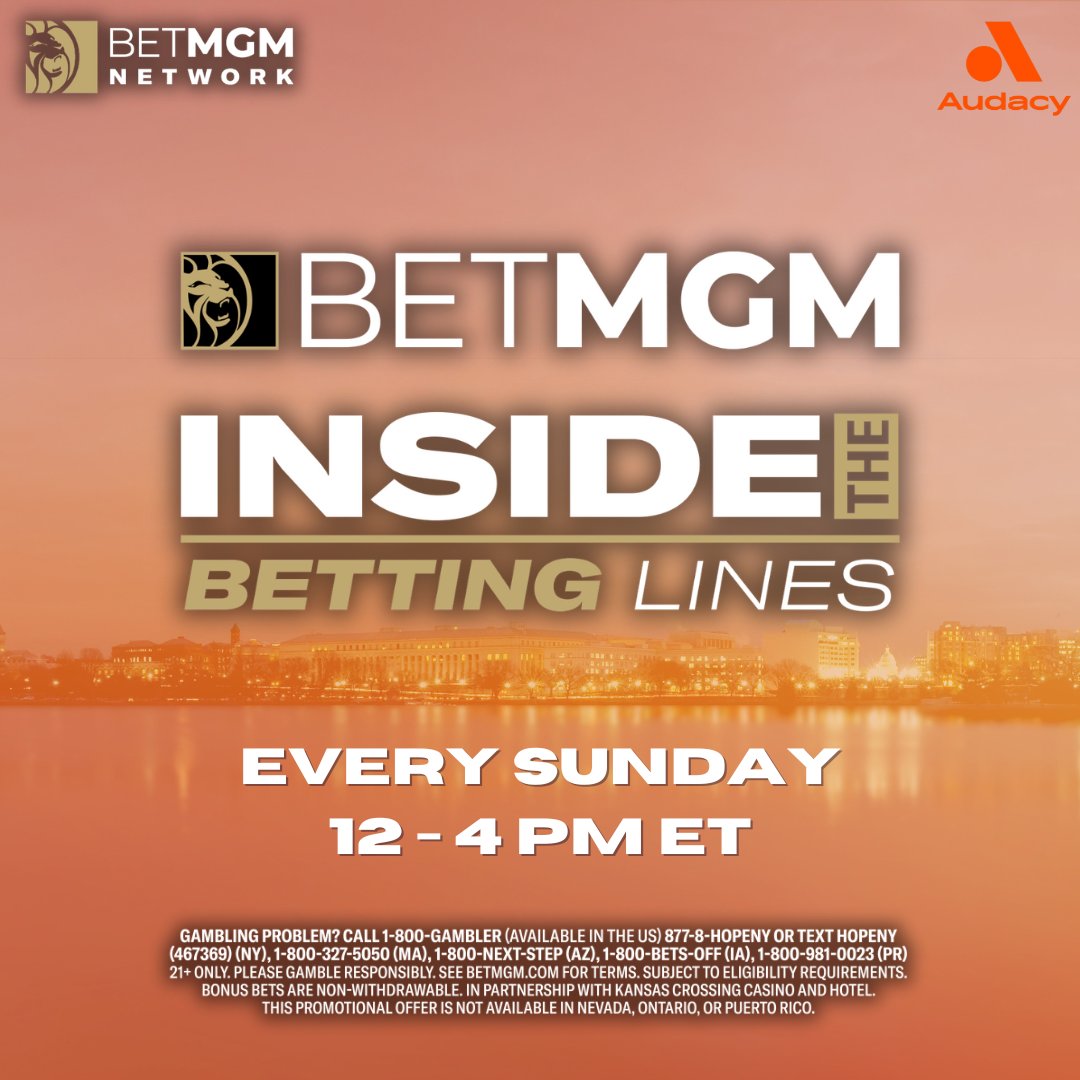 BETMGM Network (@betmgmnetwork) on Twitter photo A jam-packed Sunday on Inside The Betting Lines w/ <a href="/PJGlasser9/">PJ Glasser</a> & <a href="/TheDentonDay/">Denton Day (D-Day)</a> βΌοΈ
Which NBA team hurt their odds next year the most since the start of free agency? π€
CFB Win Totals Outlook π
MLB LIVE Sweats & Best Bets βΎ
Listen LIVE from 12-4pm ET
πΊ A jam-packed Sunday on Inside The Betting Lines w/ <a href="/PJGlasser9/">PJ Glasser</a> & <a href="/TheDentonDay/">Denton Day (D-Day)</a> βΌοΈ
Which NBA team hurt their odds next year the most since the start of free agency? π€
CFB Win Totals Outlook π
MLB LIVE Sweats & Best Bets βΎ
Listen LIVE from 12-4pm ET
πΊ