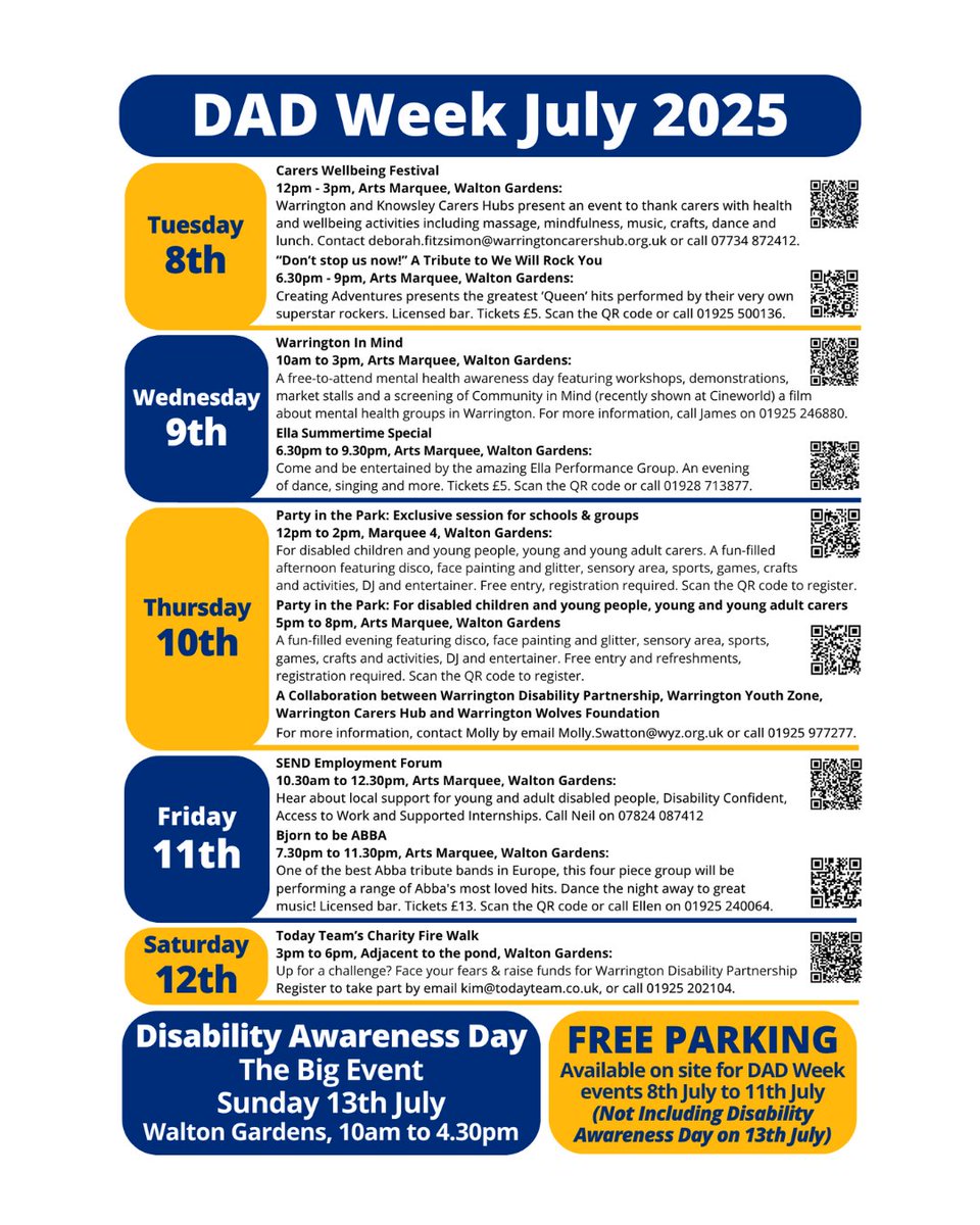 The week leading up to Disability Awareness Day is packed with exciting events you won’t want to miss!

Visit our website for more information: disabilityawarenessday.org.uk/events/index.s… #DAD2025