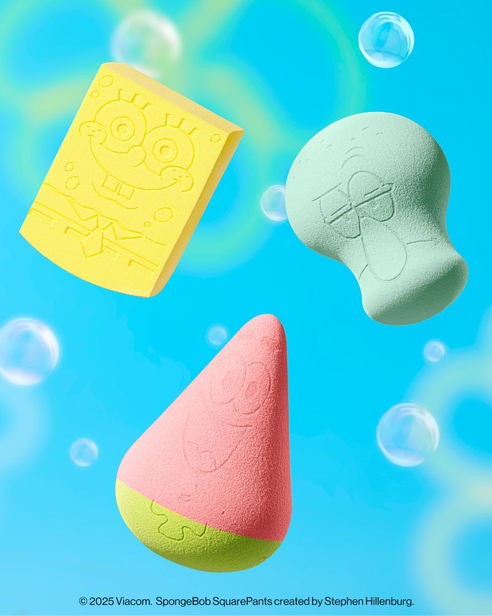 Our Makeup Sponges are designed to resemble SpongeBob, Patrick, and Squidward to blend your glam!⁠🧽✨

Shop the wet n wild x SpongeBob SquarePants collection ⁠
NOW: @walmart <a href="/ultabeauty/">Ulta Beauty</a> @walgreens <a href="/amazon/">Amazon</a> wetnwildbeauty.com ⁠