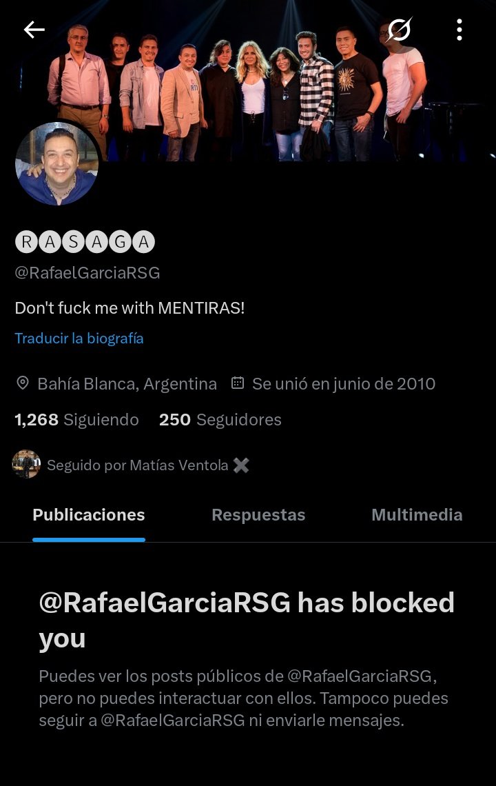 Que paso que bloqueaste <a href="/RafaelGarciaRSG/">🅡🅐🅢🅐🅖🅐</a>? No podés discutir como una persona normal? O es porque no lo sos? Tan pocas pelotas tenés para discutir con una persona frustrada?