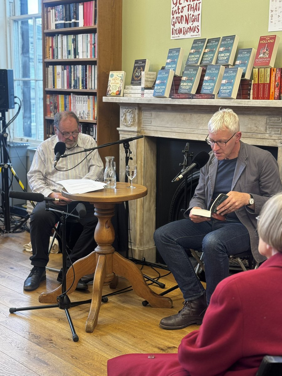 GillianWheelan's tweet photo. #Bookclub on @BBCRadio4 is with author and historian Tom Holland. He’s delving back into the Roman Empire and his book #Rubicon with an audience at Topping Bookshop in Edinburgh. 
🎧: https://t.co/iQxw0fobI5 https://t.co/waBARpuyxq