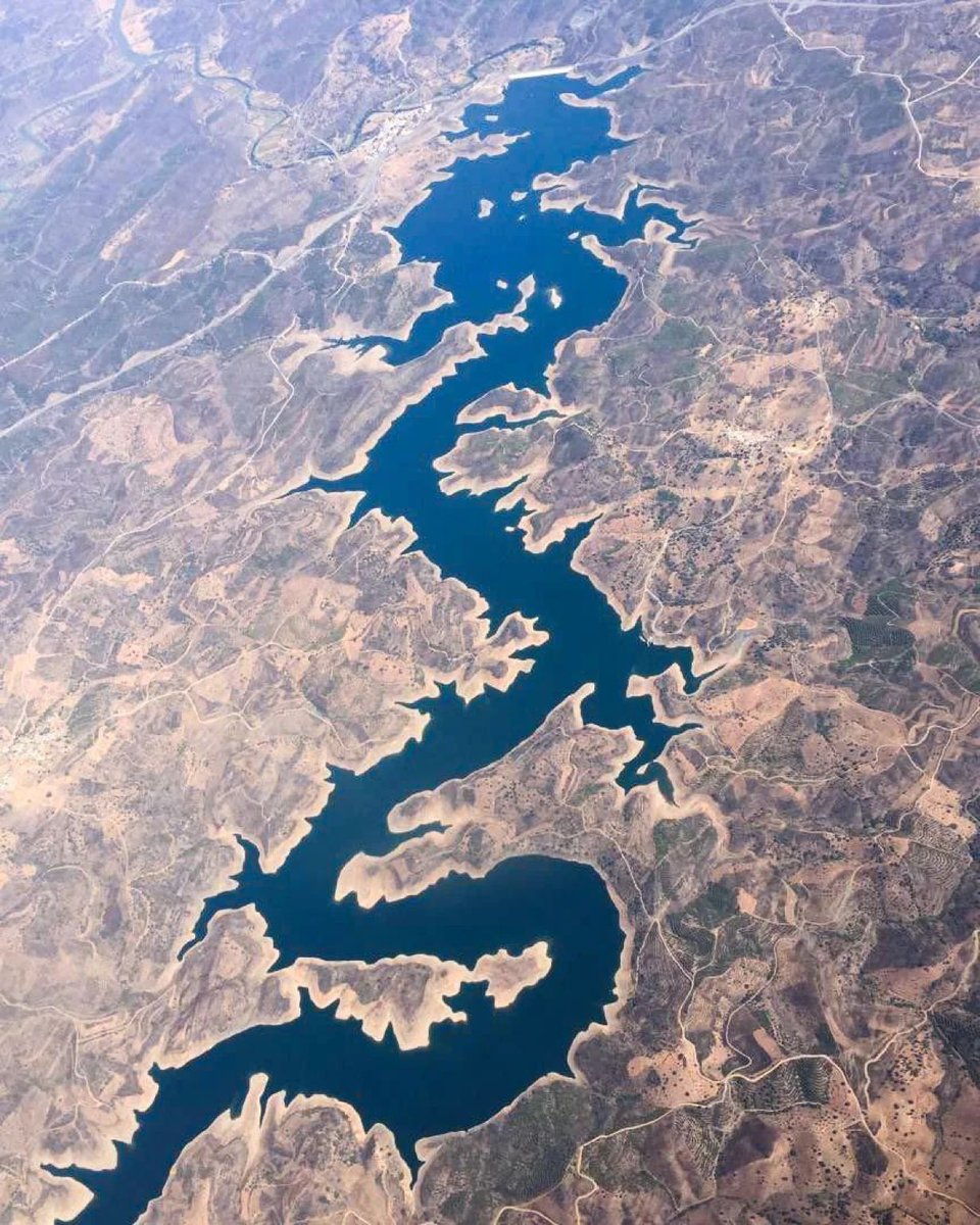 The Blue Dragon River in Portugal as seen from Space