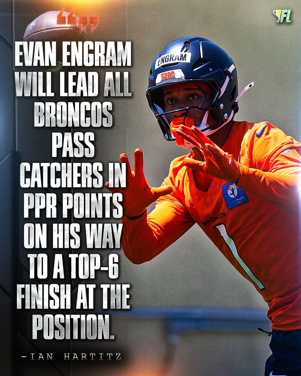 What is Evan Engram's ceiling as Sean Payton's latest joker TE?
Engram's consensus Fantasy Life ranking: TE9

See what <a href="/Ihartitz/">Ian Hartitz</a> has in store for Engram and the rest of the Broncos in his 2025 Broncos team preview: bit.ly/44WrRI7