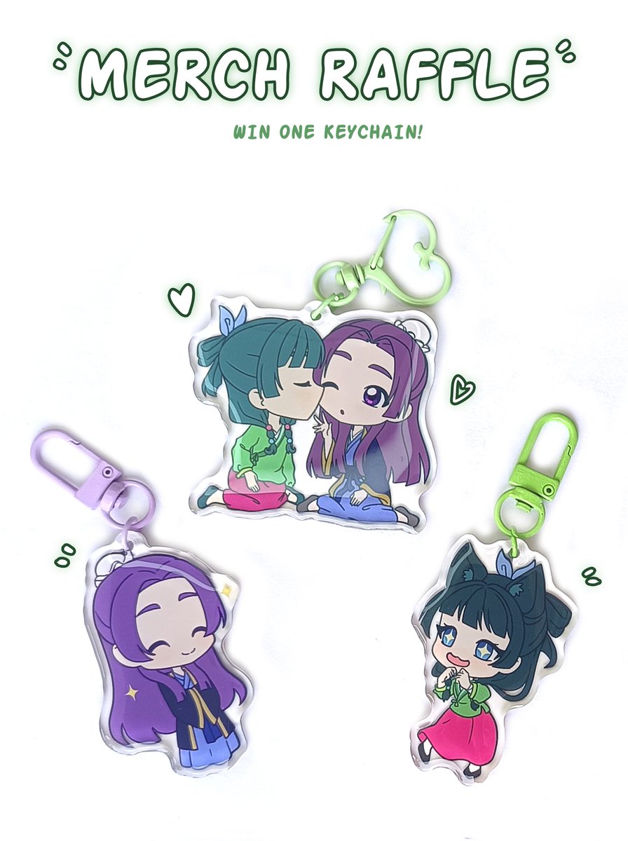 PiliBlueBerry's tweet image. Merch raffle!!
Win a keychain from The Apothecary Diaries of your choice!
To participate:
-follow me
-Rt/repost
-comment the keychain you want to win
For extra points:
-tag a friend (+1 for every tag)
The giveaway ends July 30th
Worldwide shipping available!
Shipping